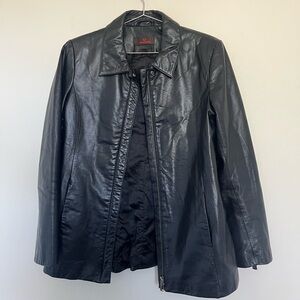 Danier Classic Black Leather Jacket